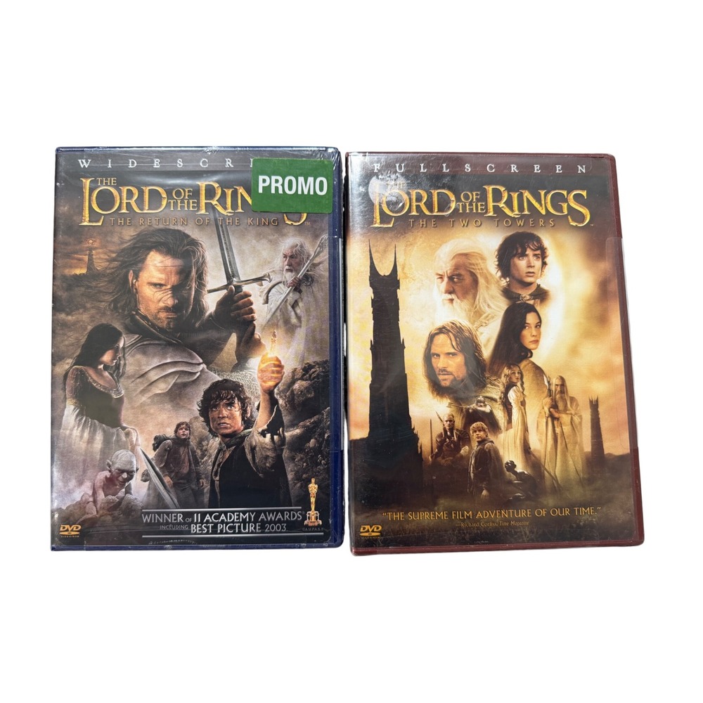Lord of the Rings Two Towers & Return of the King DVD Bundle New Sealed 2-Disc‎
